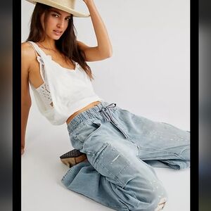 Free People Modern Love Pull-on Jeans